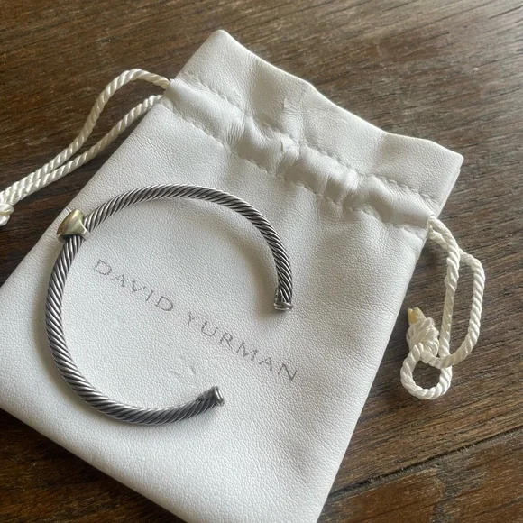 David Yurman Silver and Gold Bracelet with Citrine - Picture 3 of 6